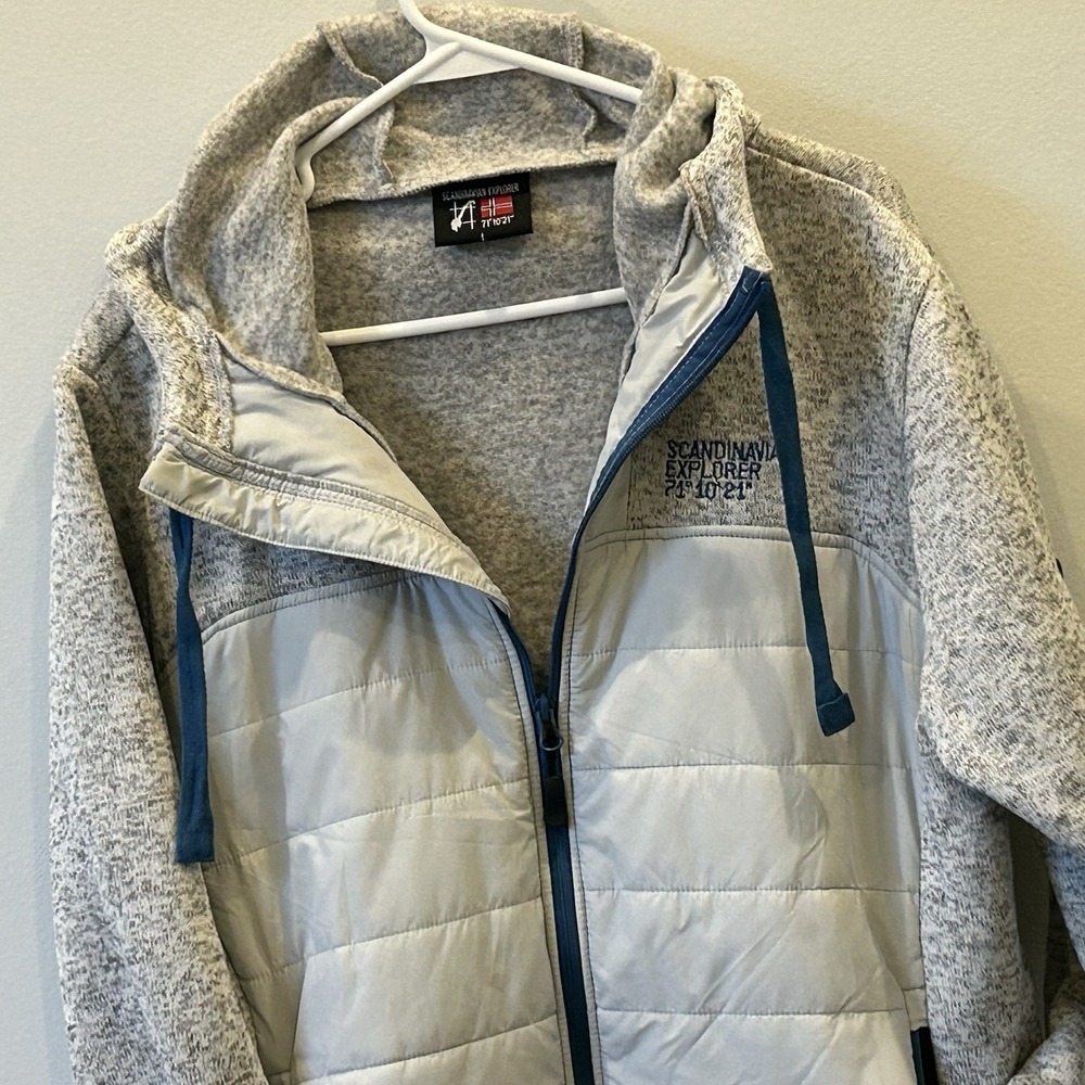 SCANDINAVIAN EXPLORER Jacket  Large  Full Zip Fleece Norway Patch Large
